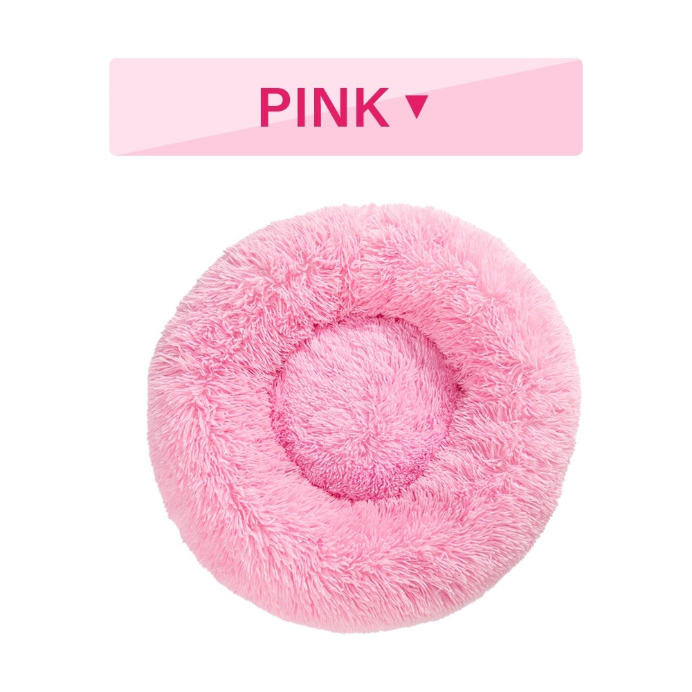 Fluffy Donut Calming Pet Bed