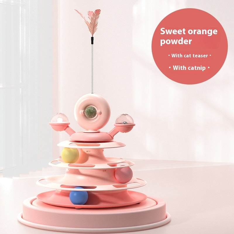 4-Level Interactive Cat Tower Toy