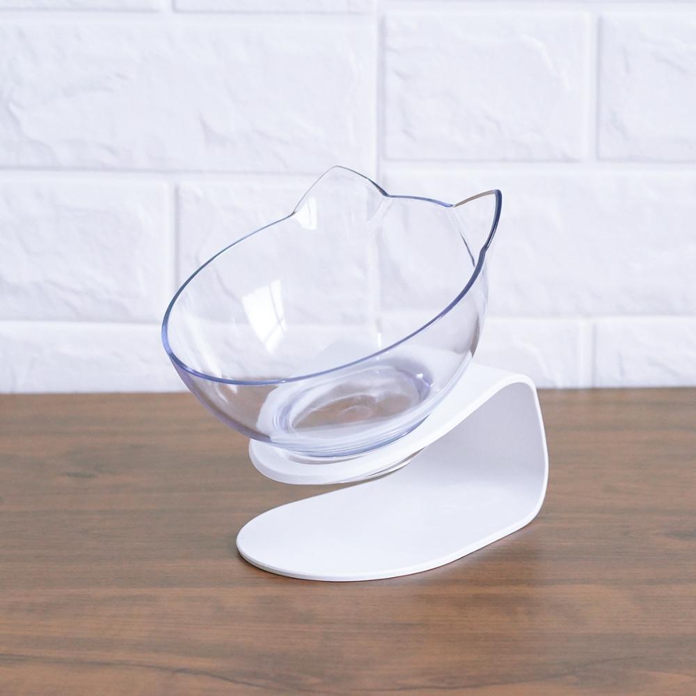 Inclined Transparent Pet Feeding Bowl