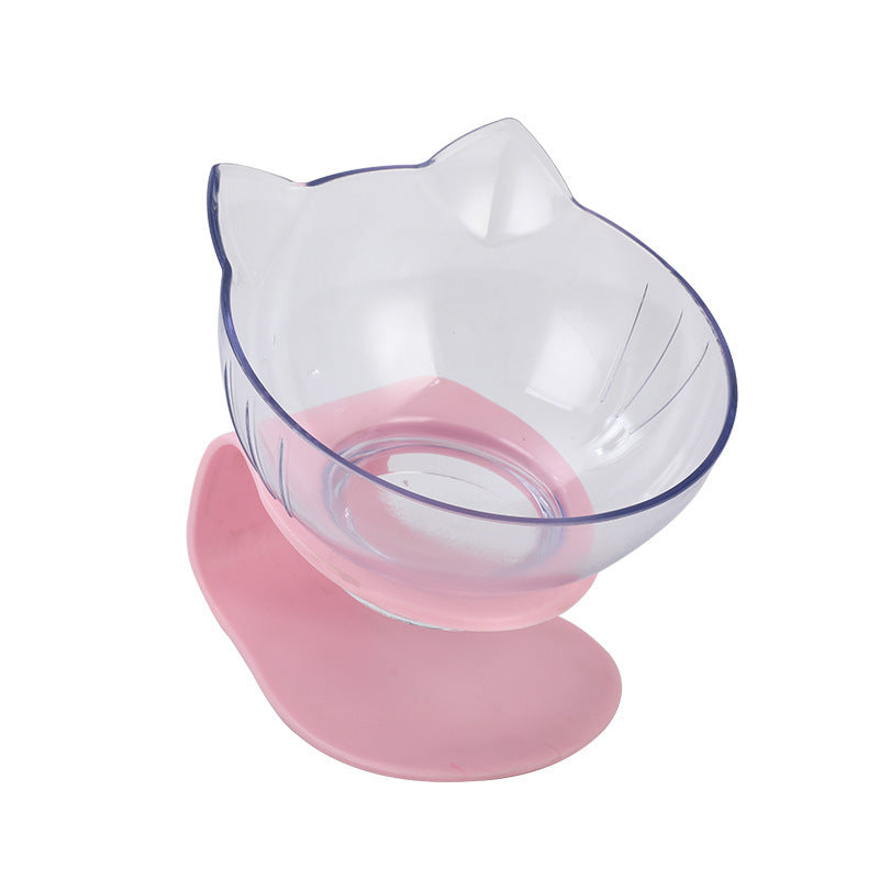 Inclined Transparent Pet Feeding Bowl