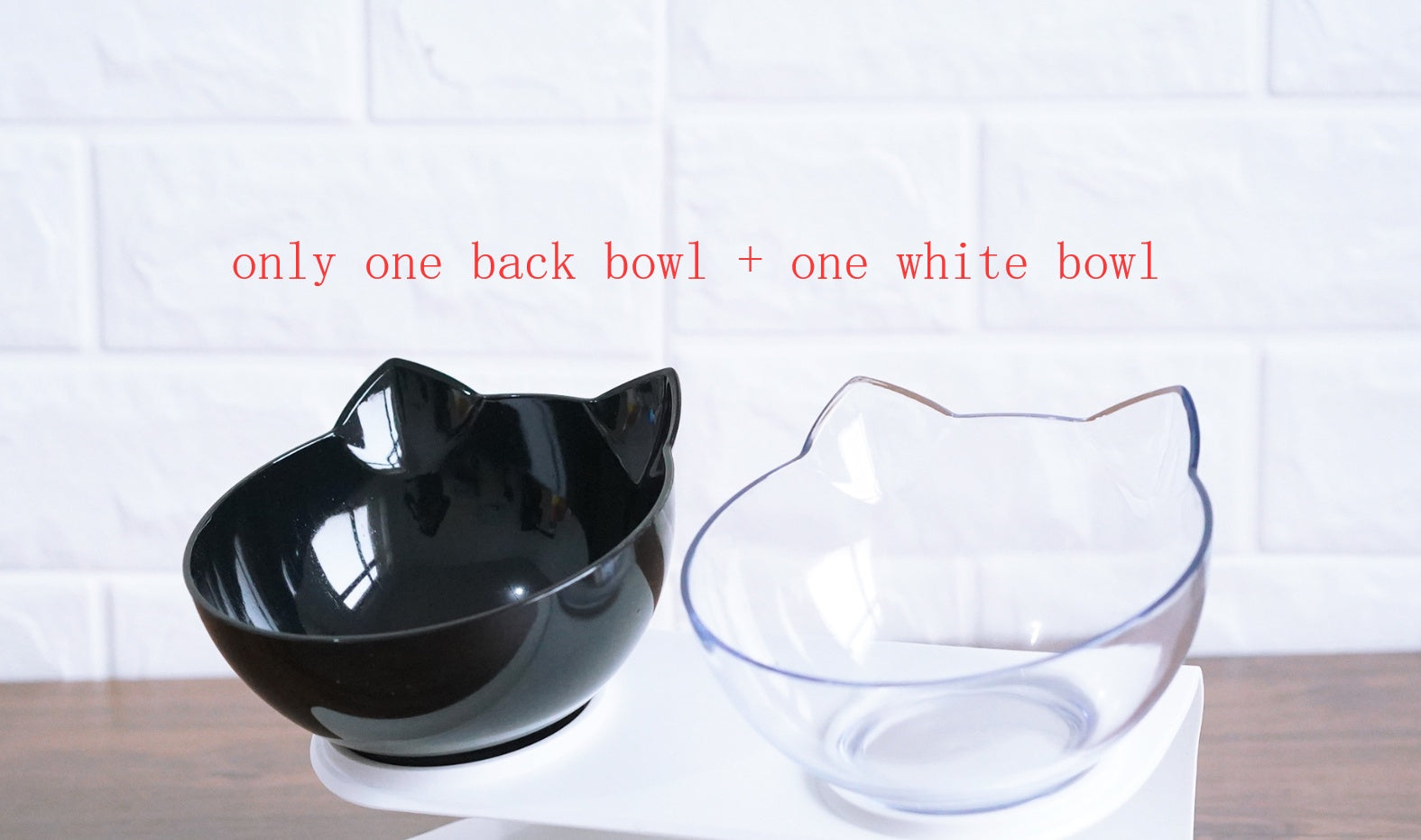 Inclined Transparent Pet Feeding Bowl