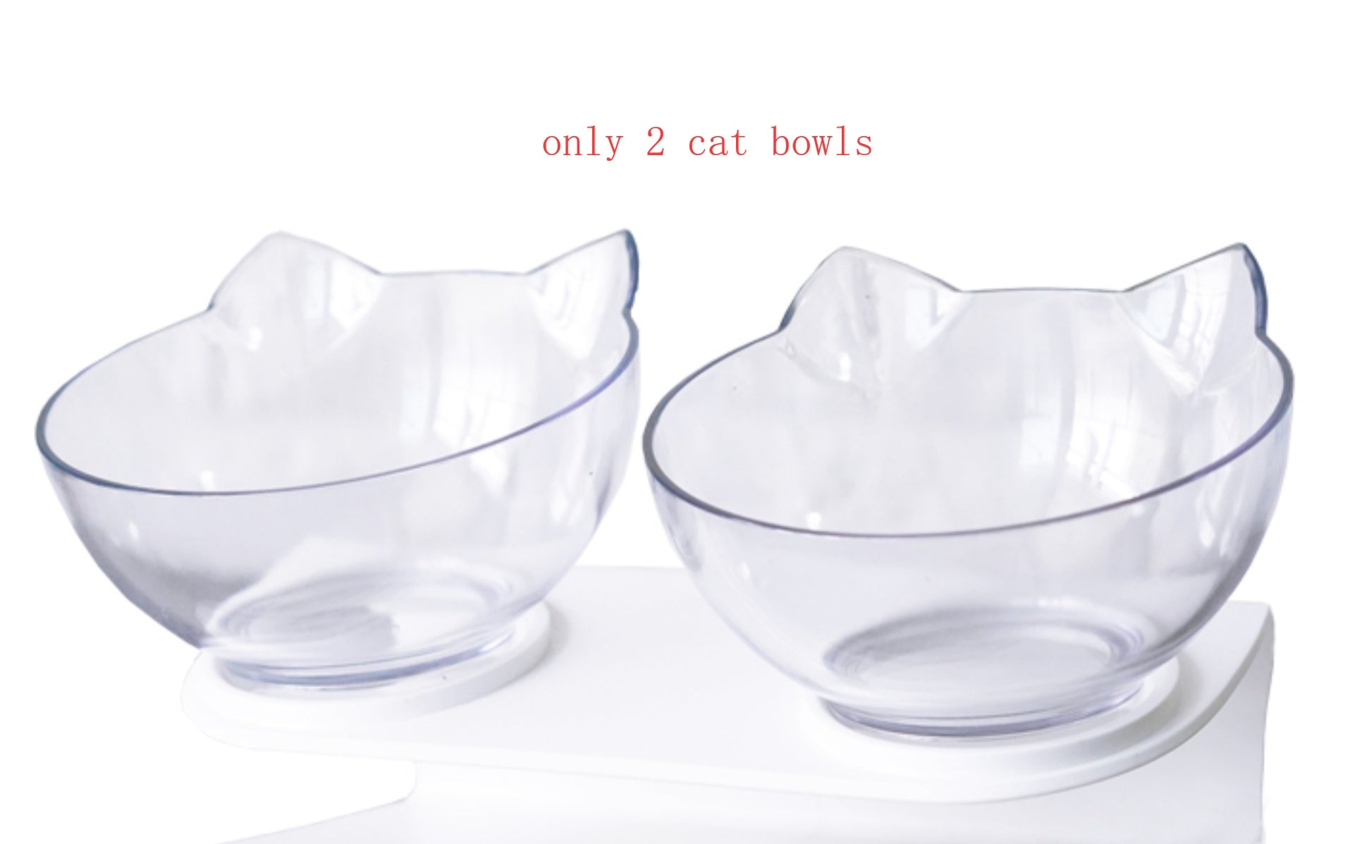Inclined Transparent Pet Feeding Bowl