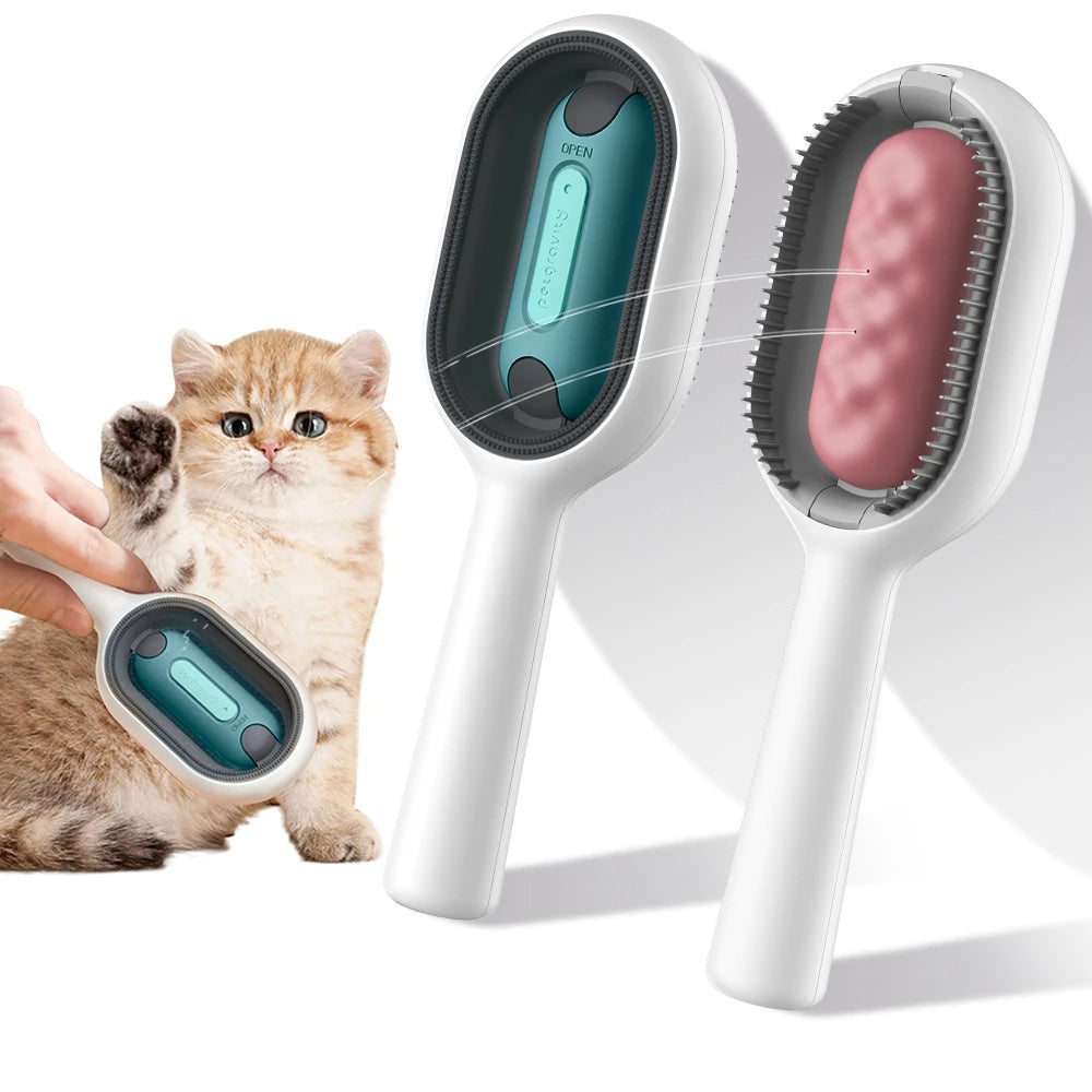 4-in-1 Cat Grooming Brush with Water Tank