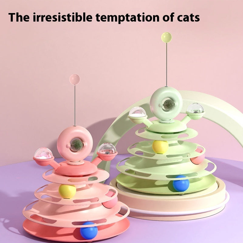 4-Level Interactive Cat Tower Toy