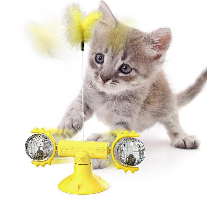 Rotating Windmill Cat Toy