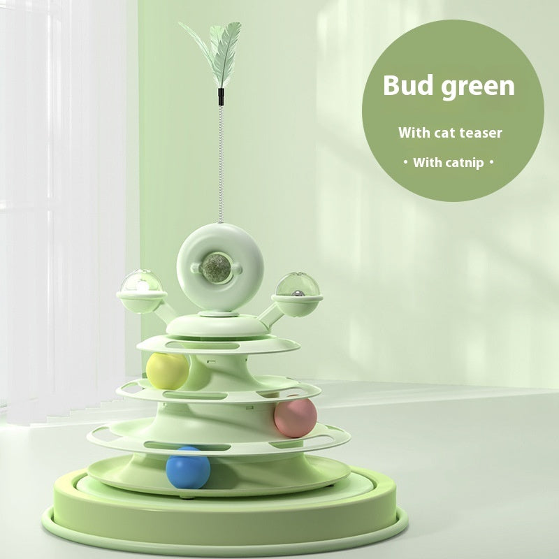 4-Level Interactive Cat Tower Toy