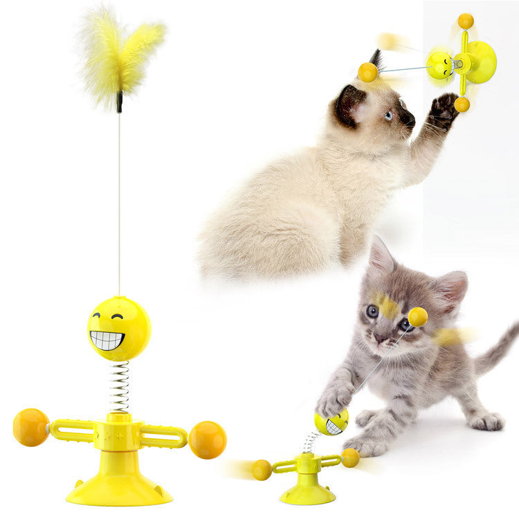 Rotating Windmill Cat Toy