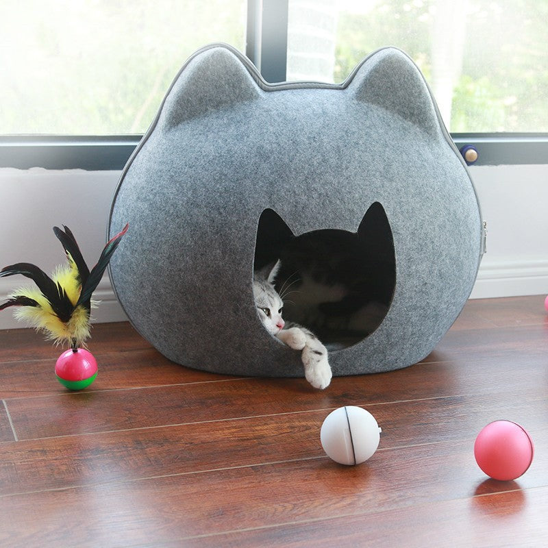 Enclosed Cat Litter House & Bed
