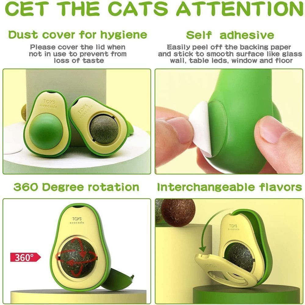 Avocado Catnip Teeth Cleaning Toy