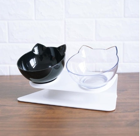 Inclined Transparent Pet Feeding Bowl