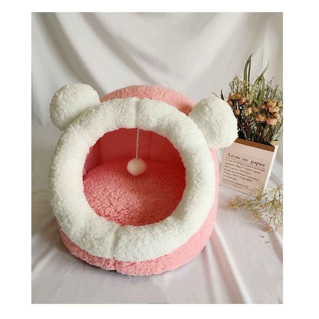 Closed Velvet Cat Litter House