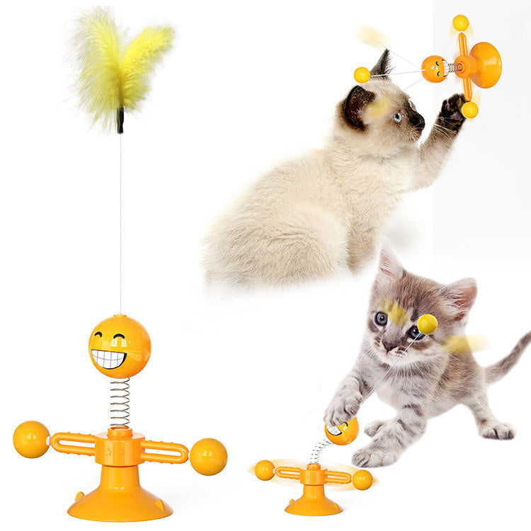 Rotating Windmill Cat Toy