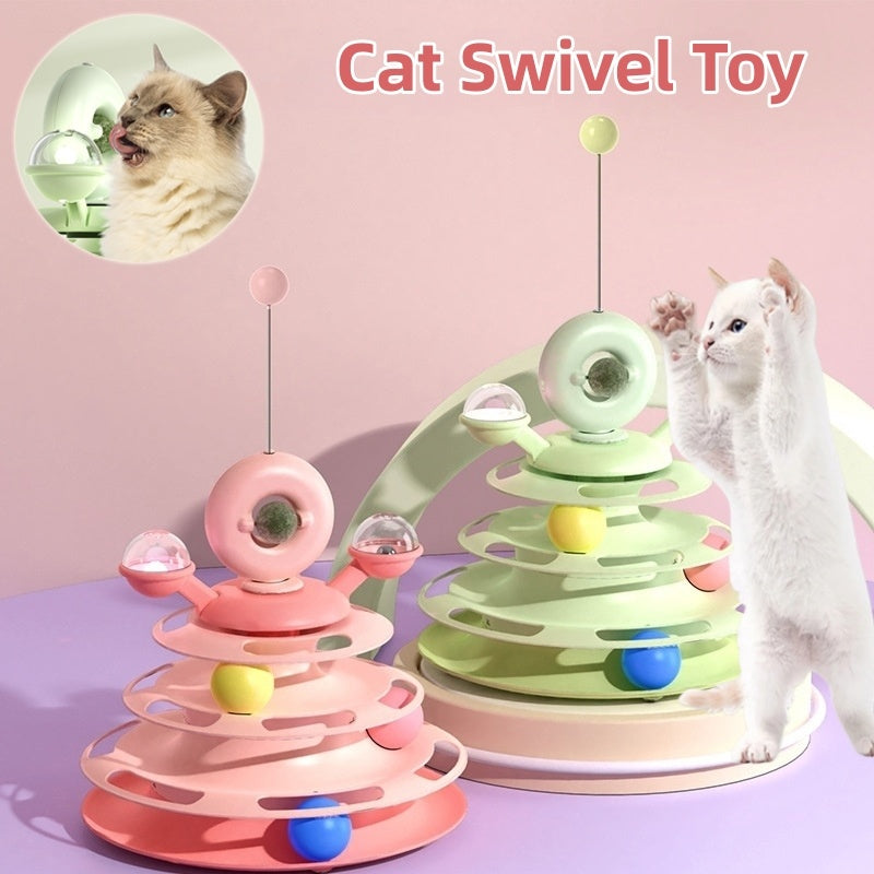 4-Level Interactive Cat Tower Toy