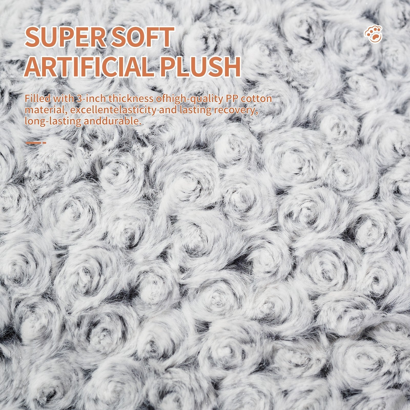 Thick Rose Velvet Dog Bed