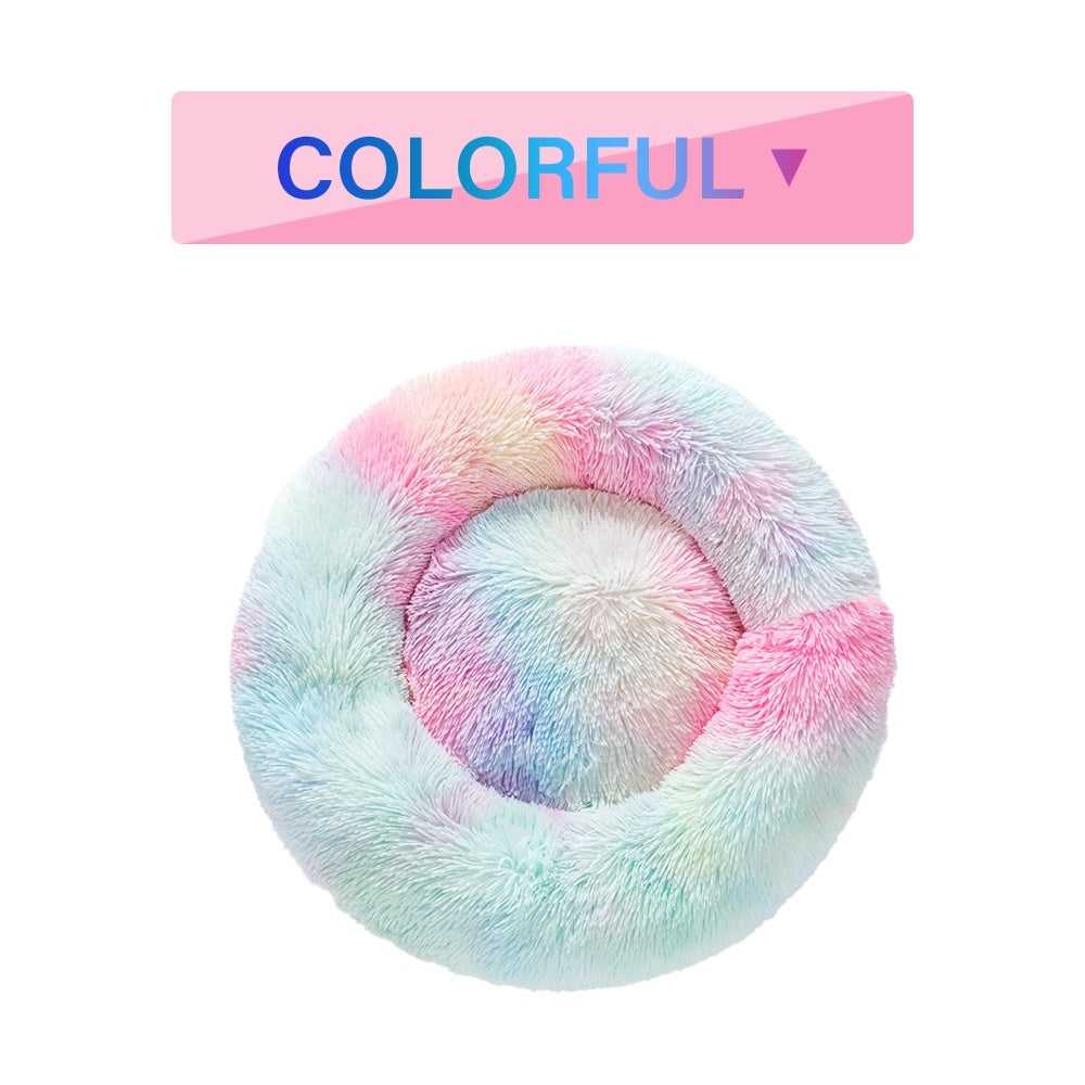Fluffy Donut Calming Pet Bed