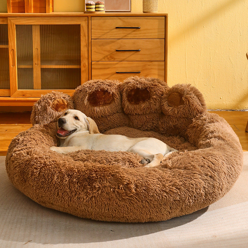 Fleece-Lined Dog Kennel Bed