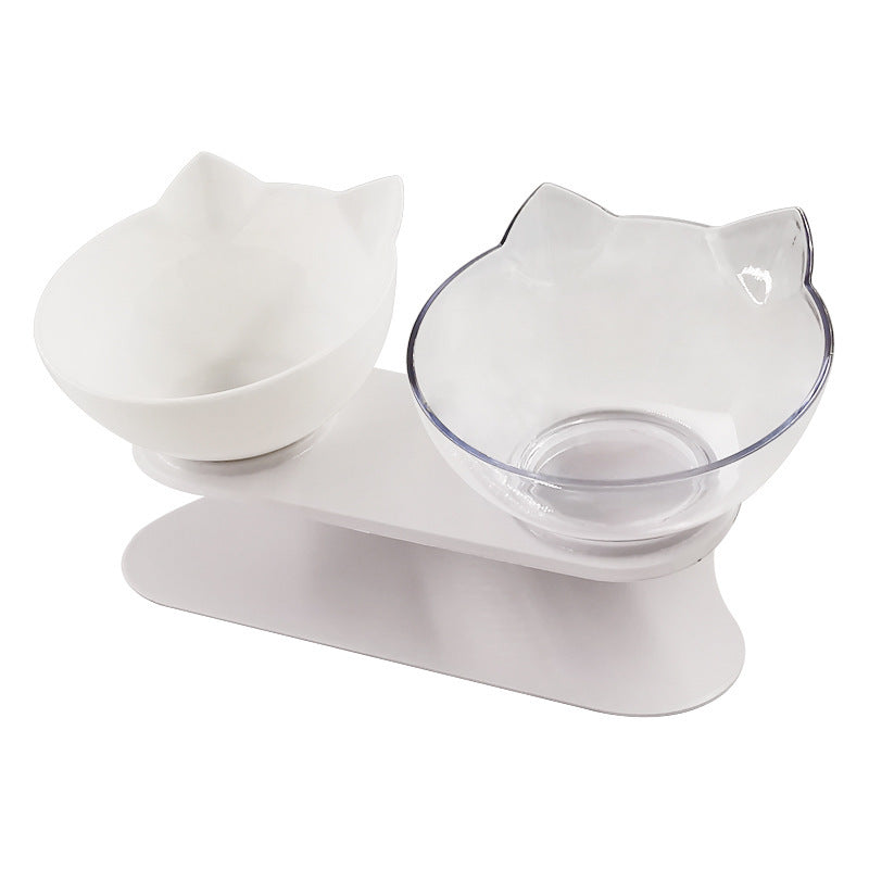 Inclined Transparent Pet Feeding Bowl