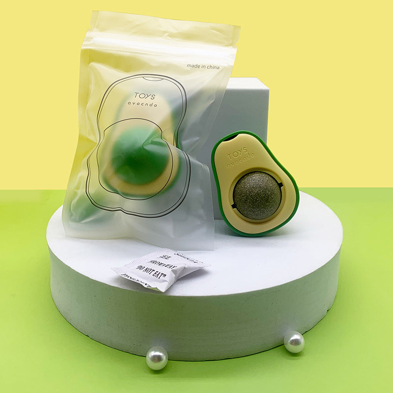 Avocado Catnip Toy with 360° Spin